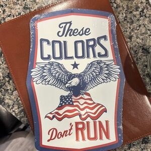 Patriotic Eagle Sticker with American Flag